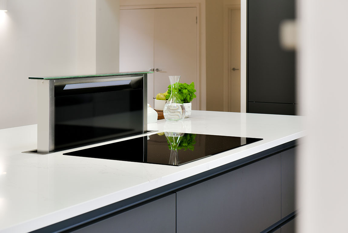 Sleek Minimalist Grey & White Kitchen