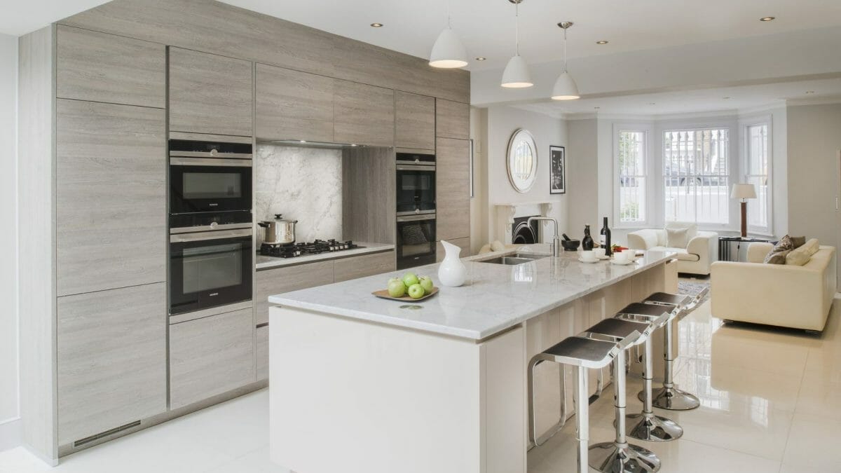 Ashley Jay Cashmere Oak project resized Oak Kitchen with Island