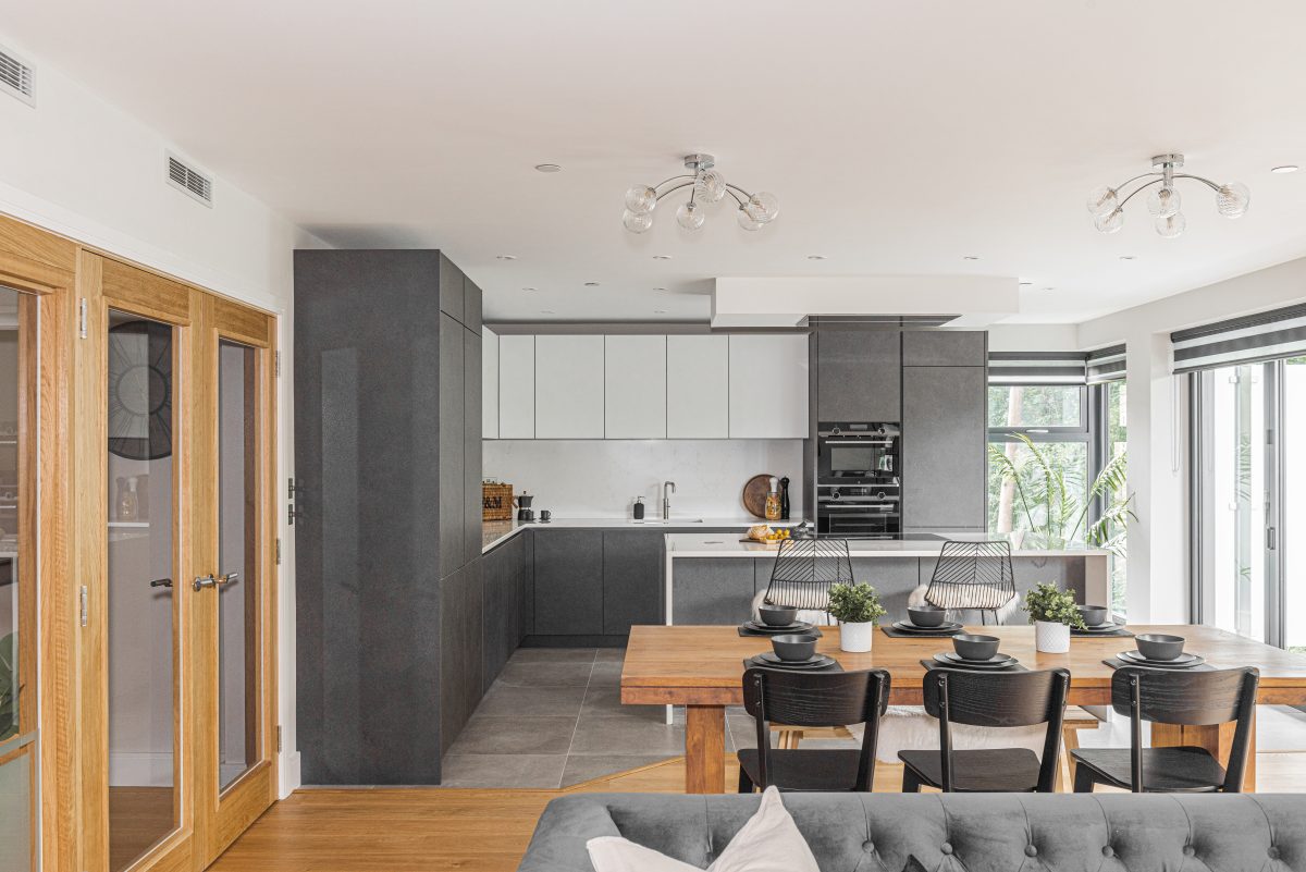 Contemporary Open Plan Apartment In Grey Contemporary Open Plan Apartment In Grey
