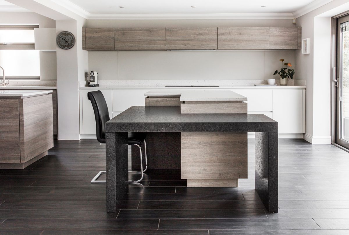 Wood and White Kitchen