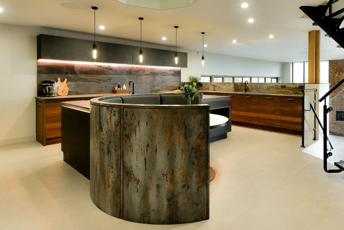 Industrial Slate and Copper Oak Kitchen Industrial Slate and Copper Oak Kitchen