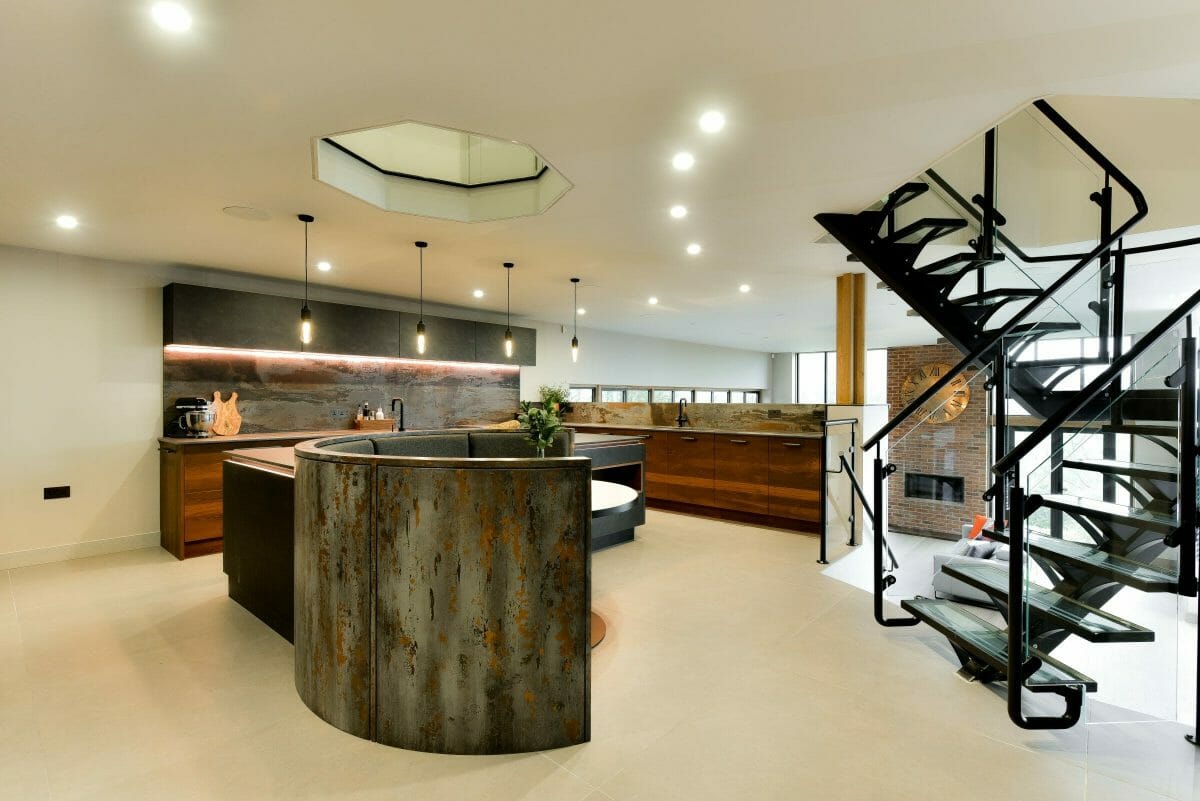 Industrial Slate and Copper Oak Kitchen Industrial Slate and Copper Oak Kitchen