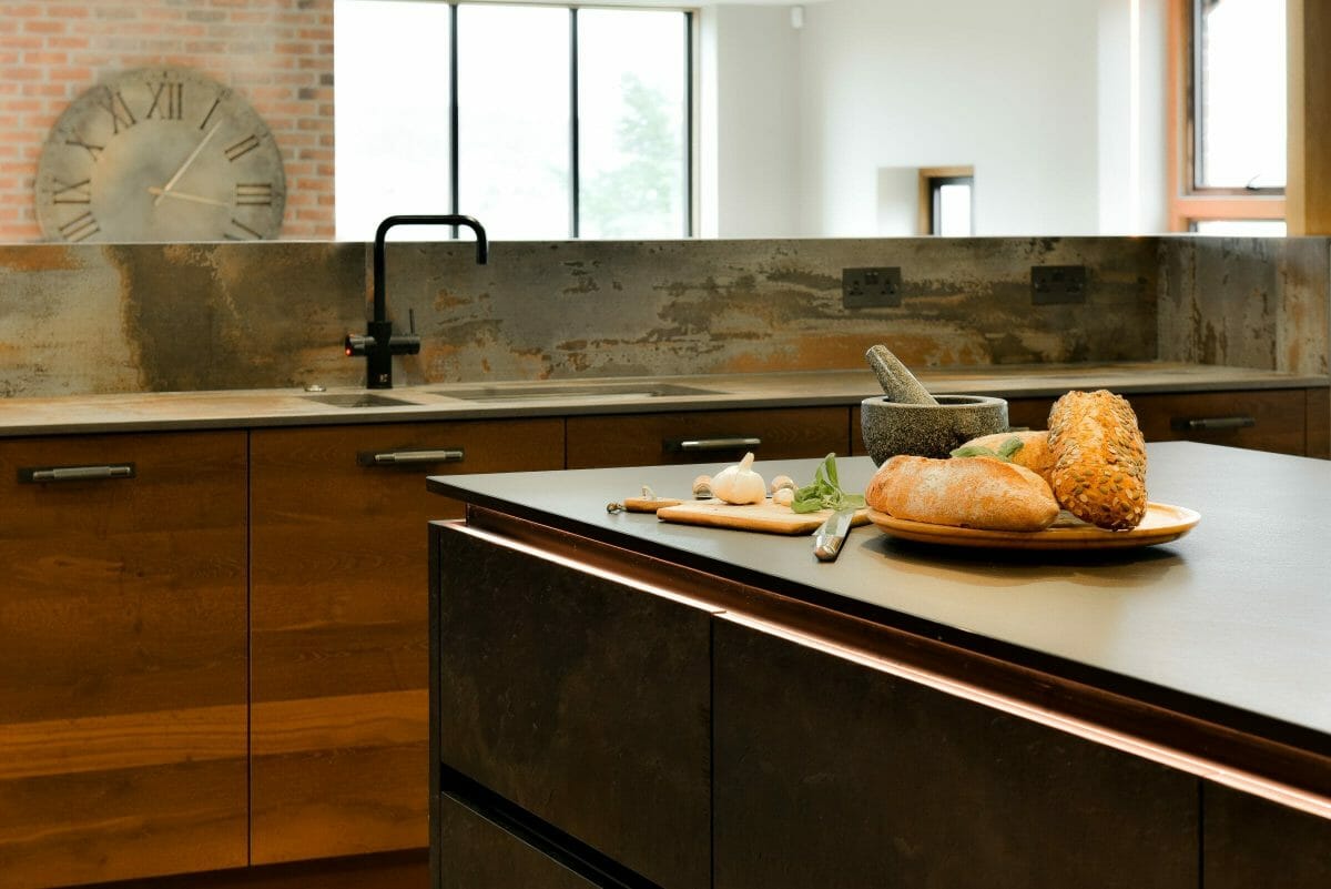 Industrial Slate and Copper Oak Kitchen Industrial Slate and Copper Oak Kitchen