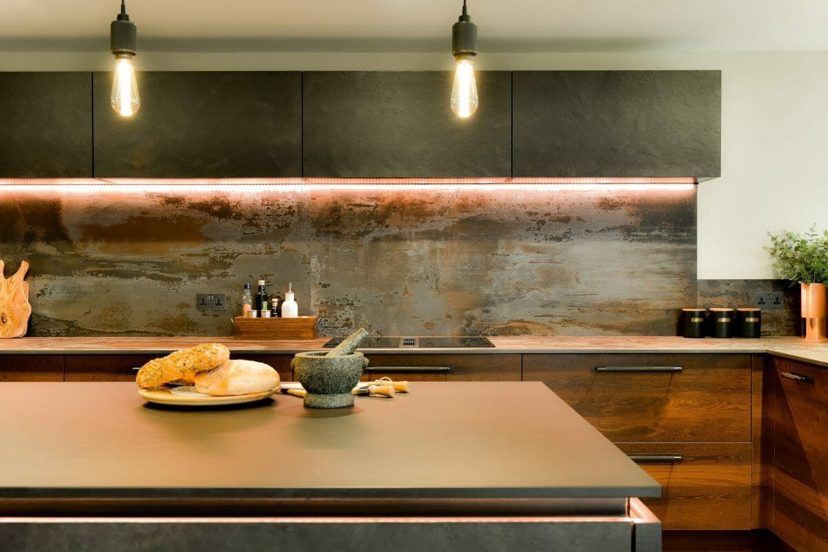 Industrial Slate and Copper Oak Kitchen Industrial Slate and Copper Oak Kitchen