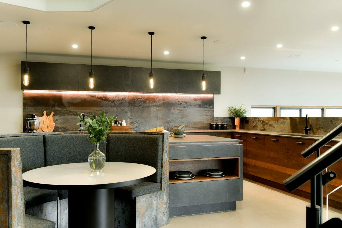Industrial Slate and Copper Oak Kitchen Industrial Slate and Copper Oak Kitchen