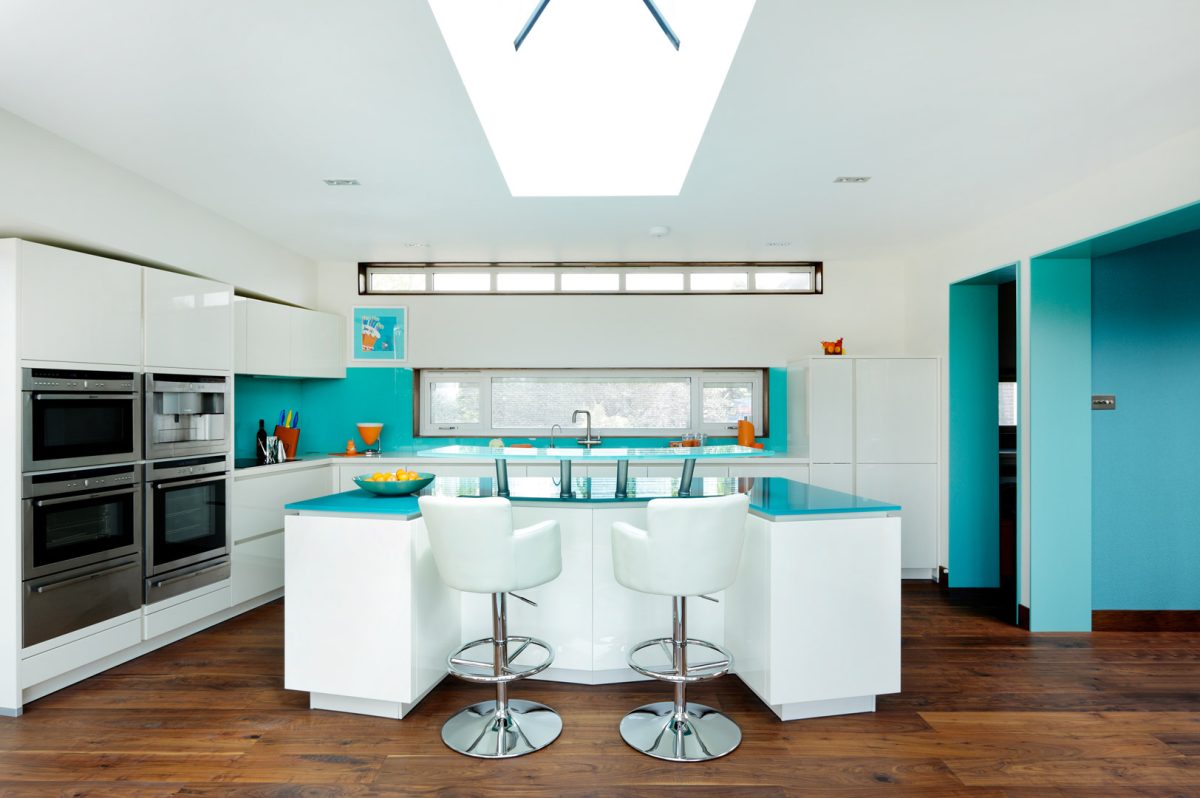 Kitchen With Glass Worktops Kitchen With Glass Worktops