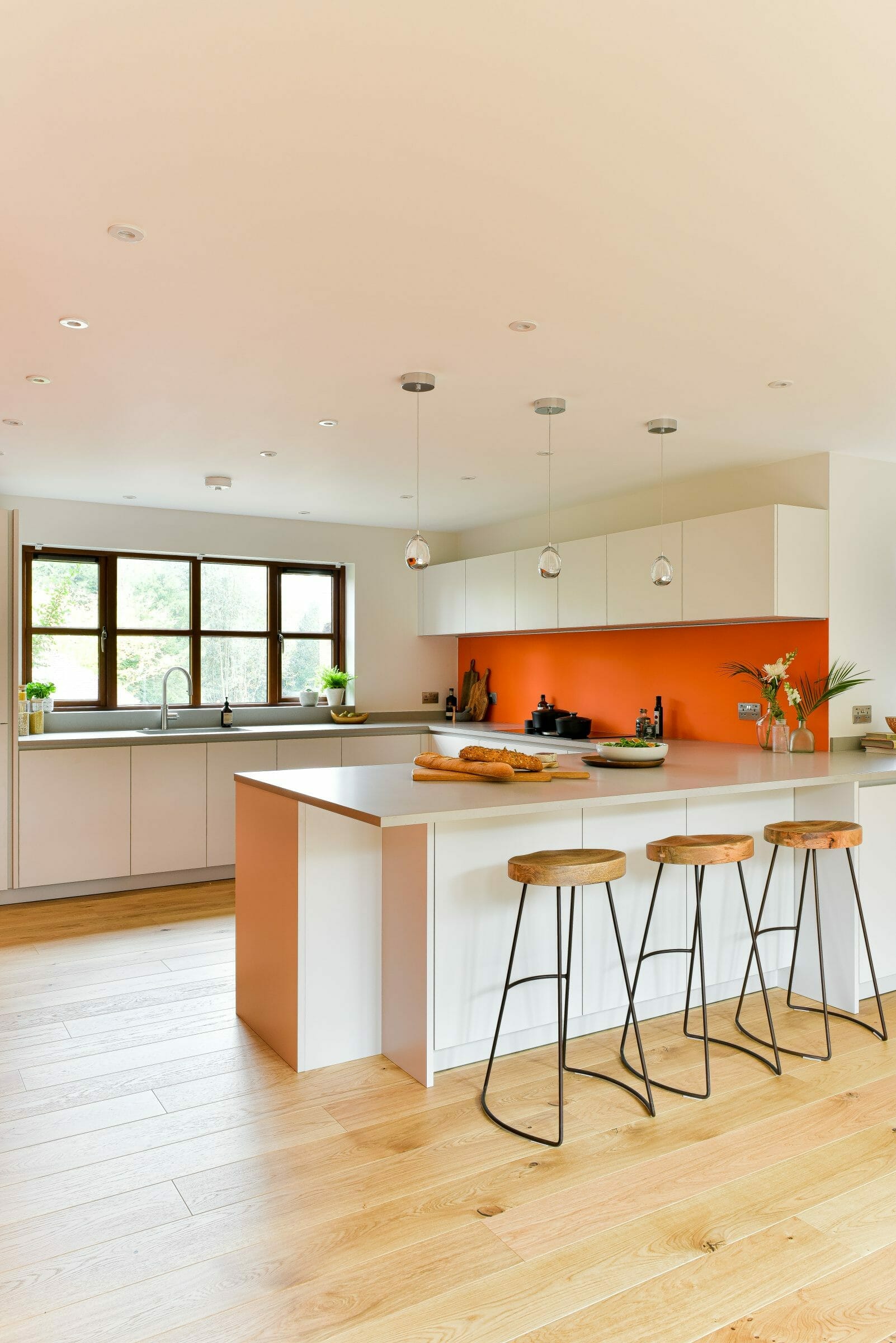 Fresh Orange, White And Wood Kitchen Fresh Orange, White And Wood Kitchen