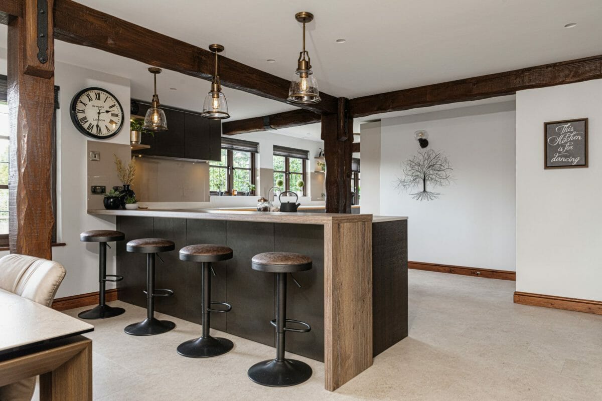 Modern Rustic Kitchen In Wood White And Gold-4 Modern Rustic Kitchen In Wood White And Gold-6