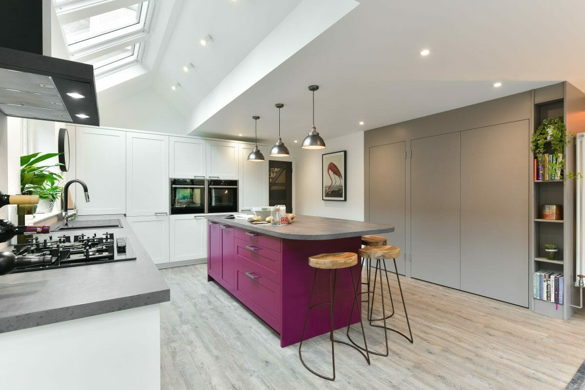Colourful Island Kitchen Colourful Island Kitchen