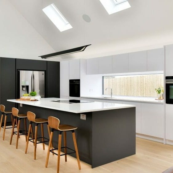 Sleek minimalist grey and white kitchen-1 Sleek minimalist grey and white kitchen-1